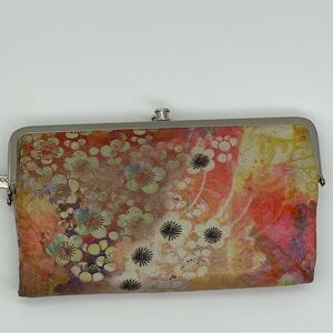 HOBO The Original Lauren Wallet Clutch Silver "Happy Birthday Lauren"